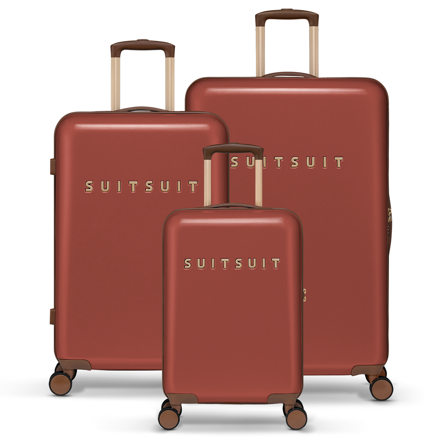 Fab Seventies - Red Ochre - Ensemble de Bagages (20/24/76 cm)