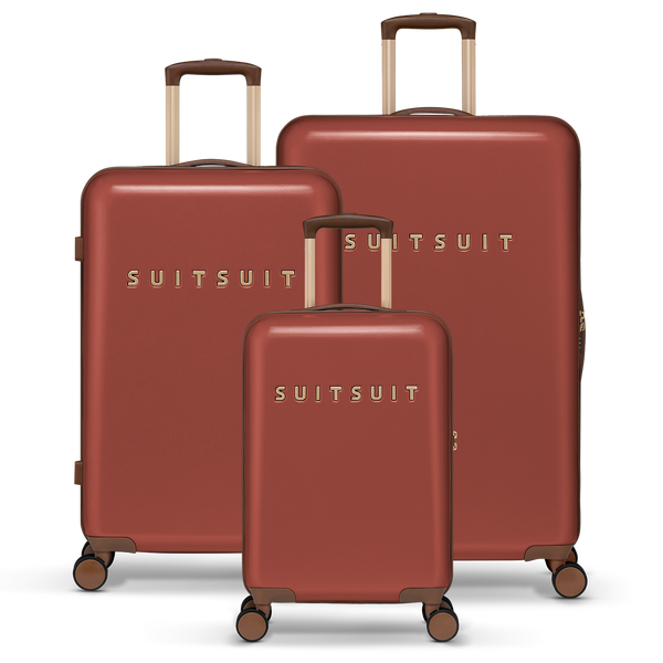 Fab Seventies - Red Ochre - Ensemble de Bagages (20/24/76 cm)