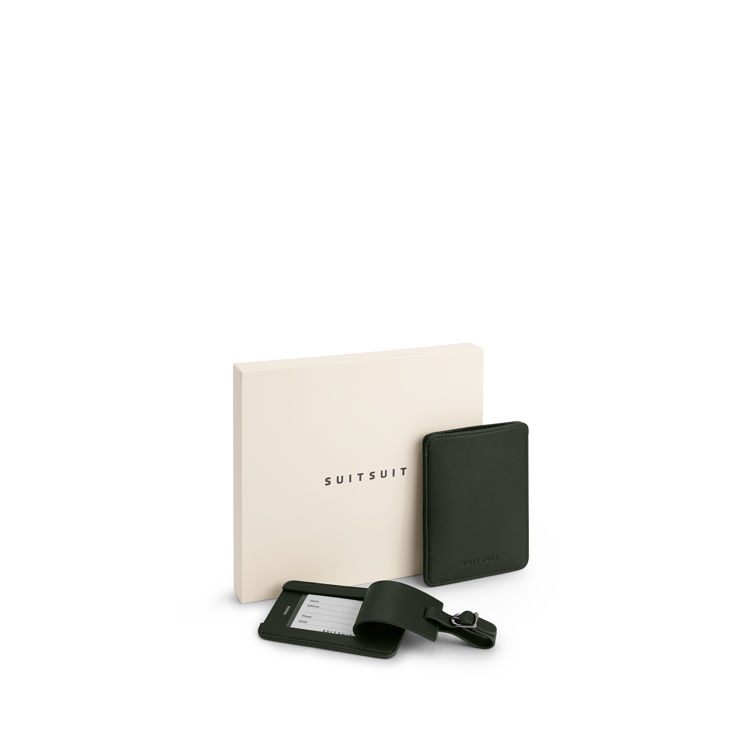 Mystique - Dark Olive - Sleeve de passeport & Étiquette de Bagage Grand