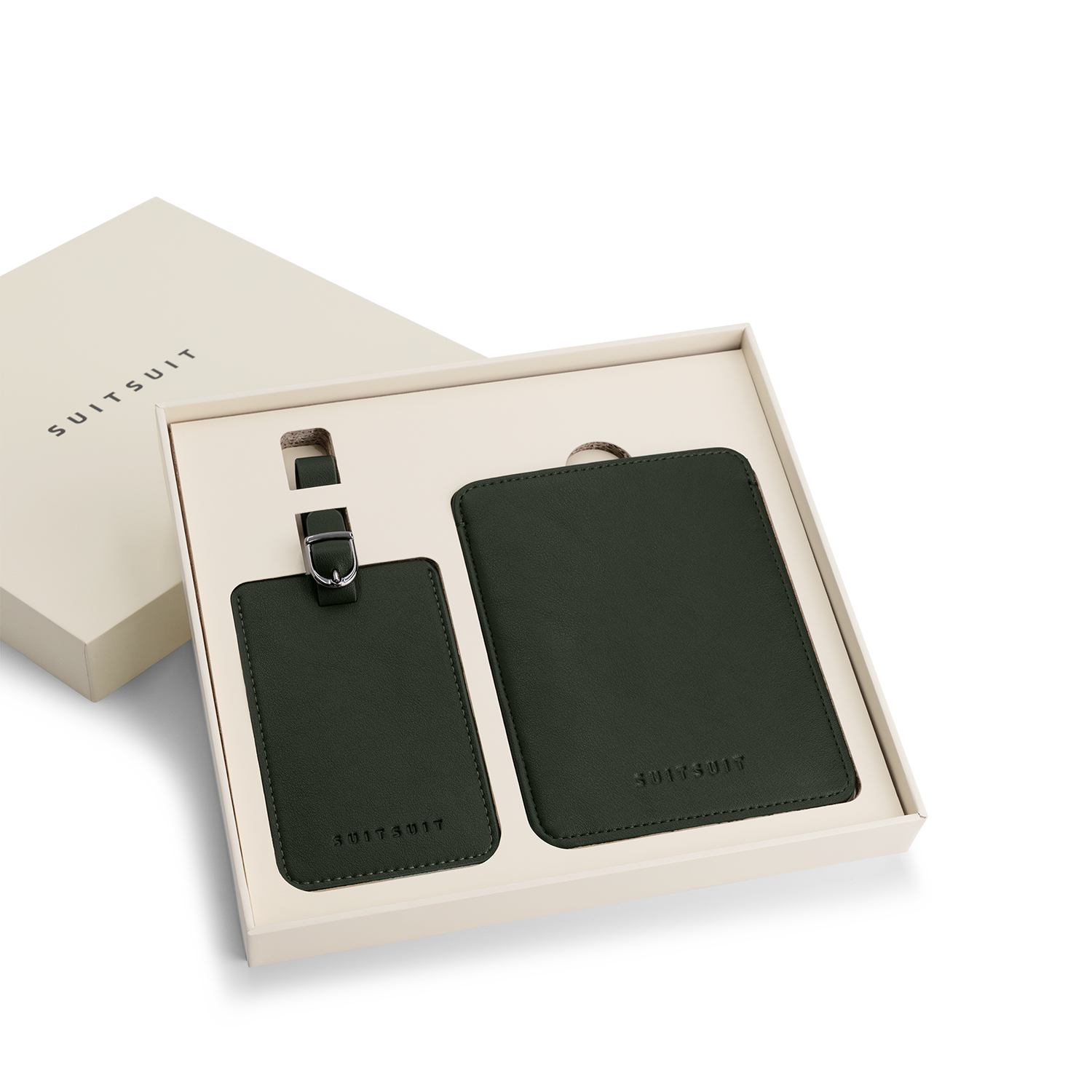 Mystique - Dark Olive - Sleeve de passeport & Étiquette de Bagage Grand