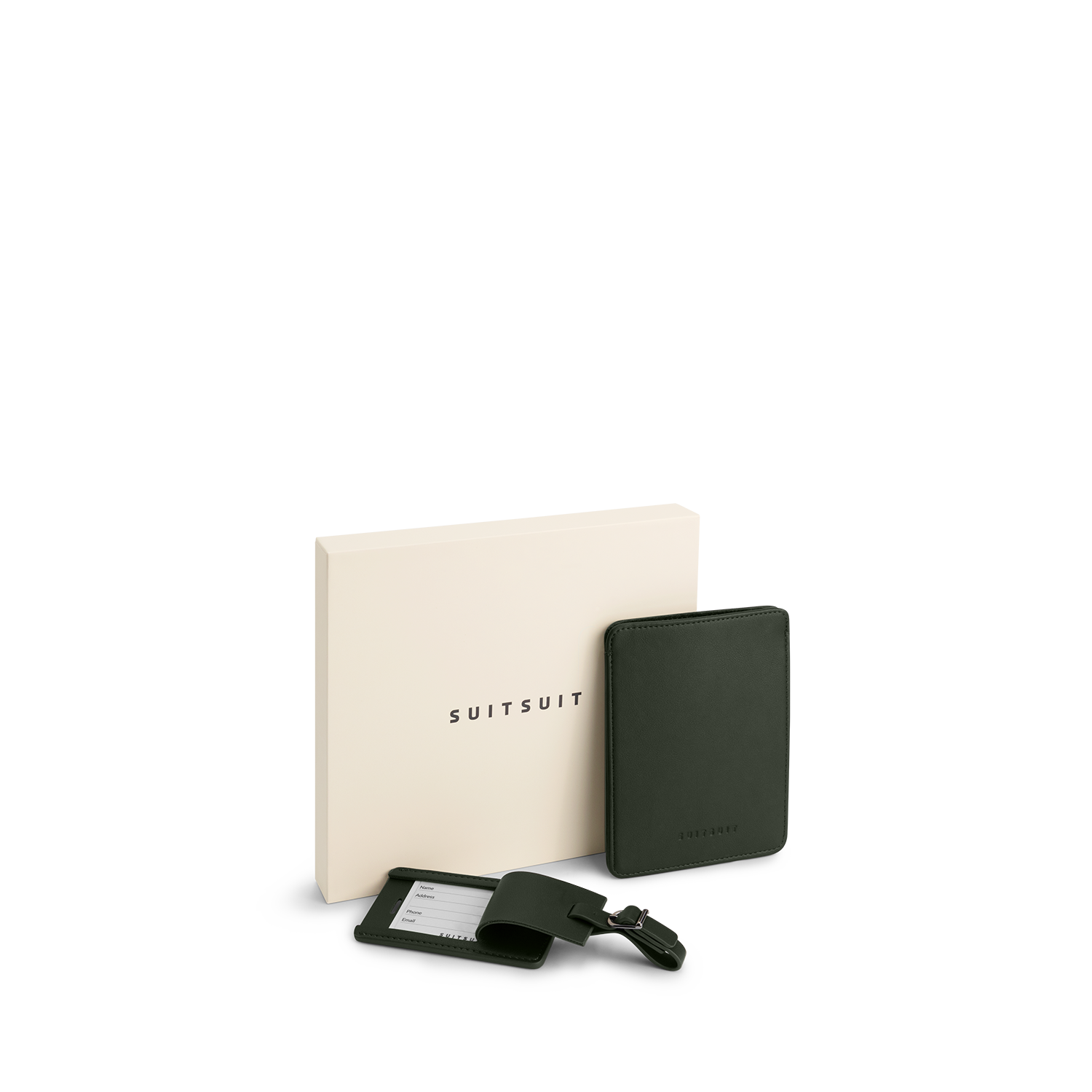 Mystique - Dark Olive - Sleeve de passeport & Étiquette de Bagage Moyen