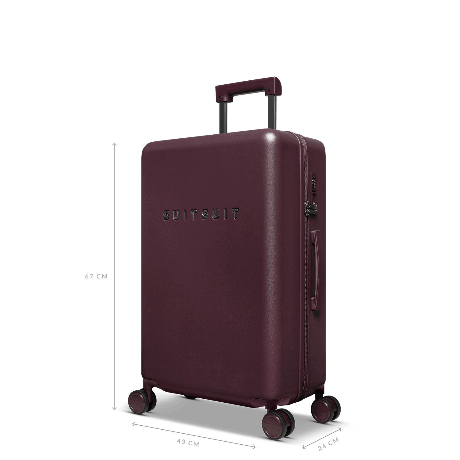 Mystique - Cherry Lacquer - Ensemble de Bagages (20/24/76 cm)