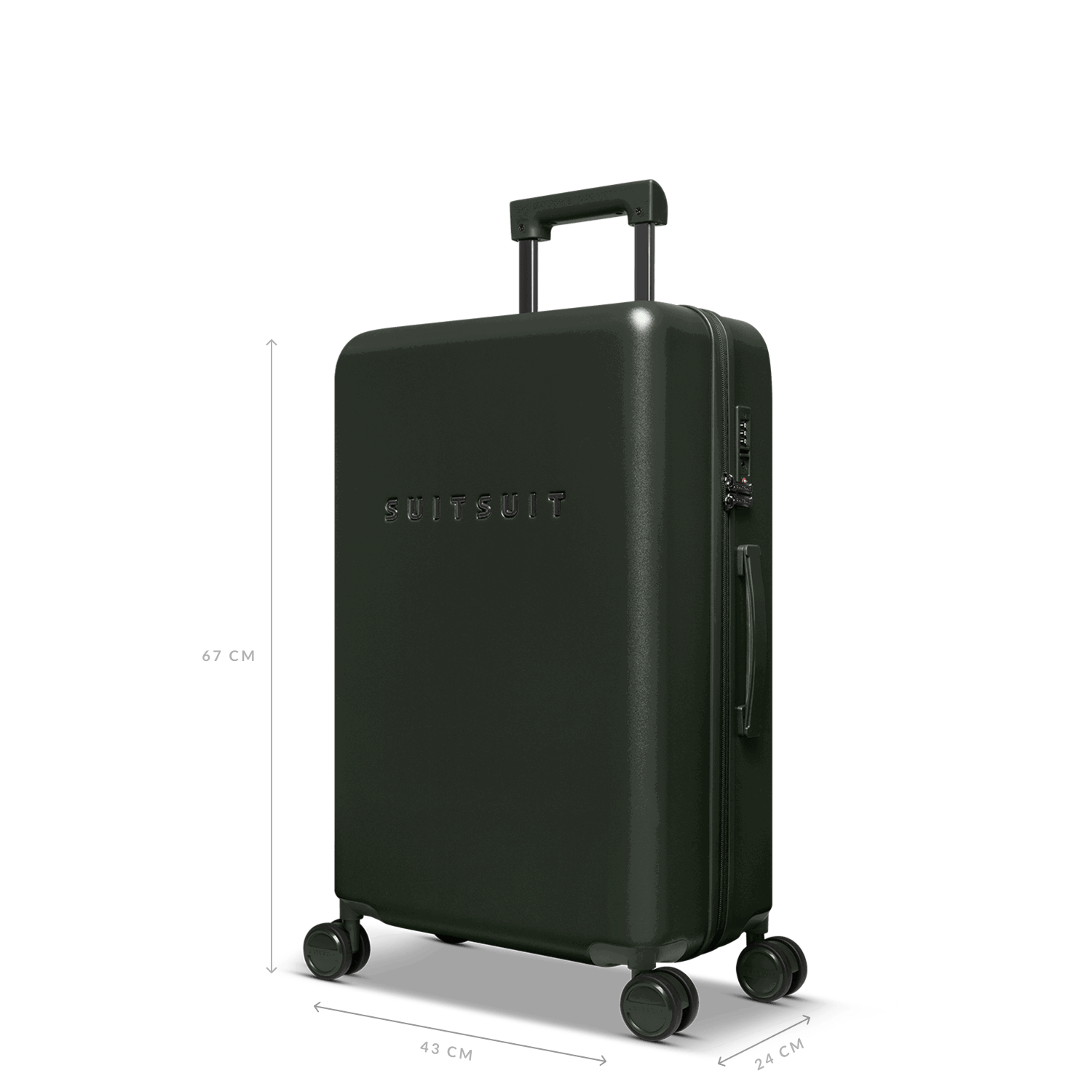 Mystique - Dark Olive - Ensemble de Bagages (20/24/76 cm)