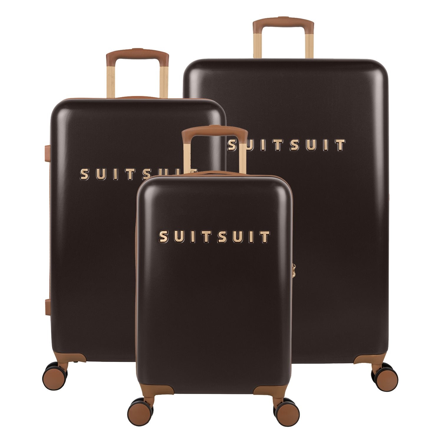 Fab Seventies Classic - Espresso Black - Ensemble de Bagages (20/24/76 cm)