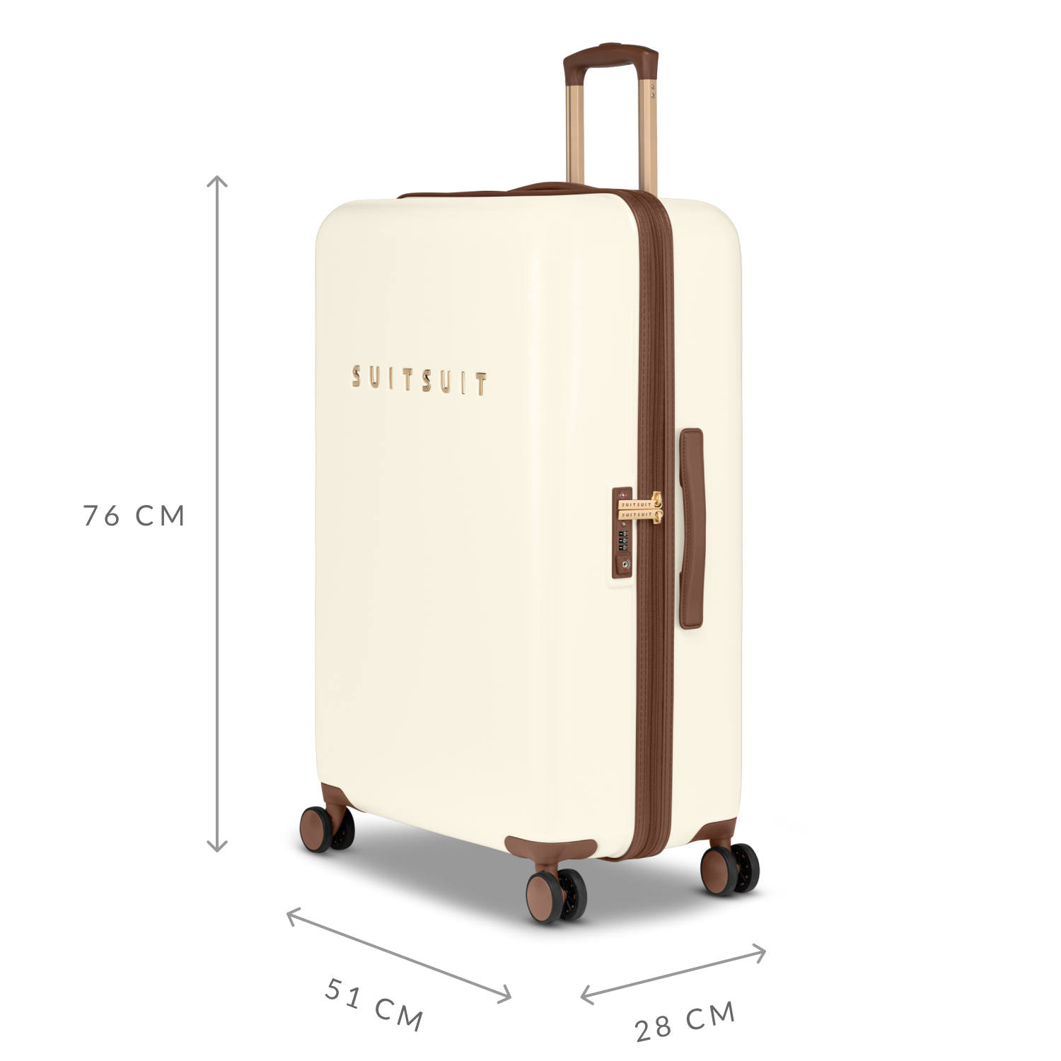 Fab Seventies - Antique White - Ensemble de Bagages (20/24/76 cm)