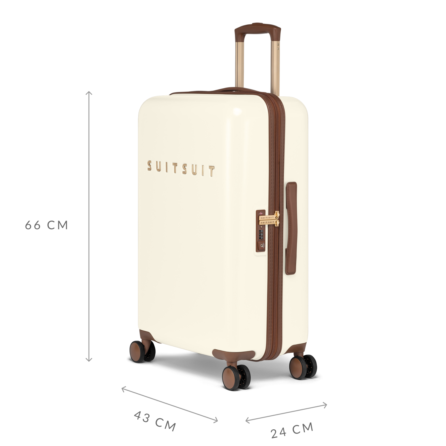 Fab Seventies - Antique White - Ensemble de Bagages (20/24/76 cm)