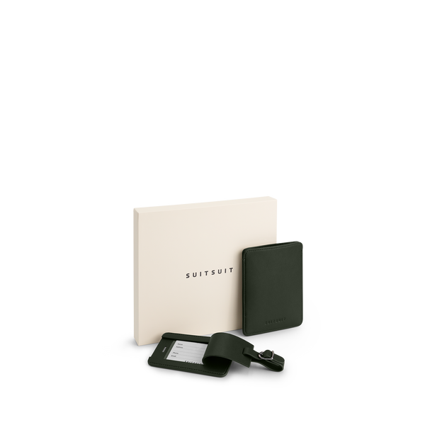 Mystique - Dark Olive - Sleeve de passeport & Étiquette de Bagage Grand