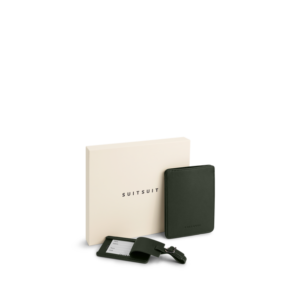 Mystique - Dark Olive - Sleeve de passeport & Étiquette de Bagage Moyen