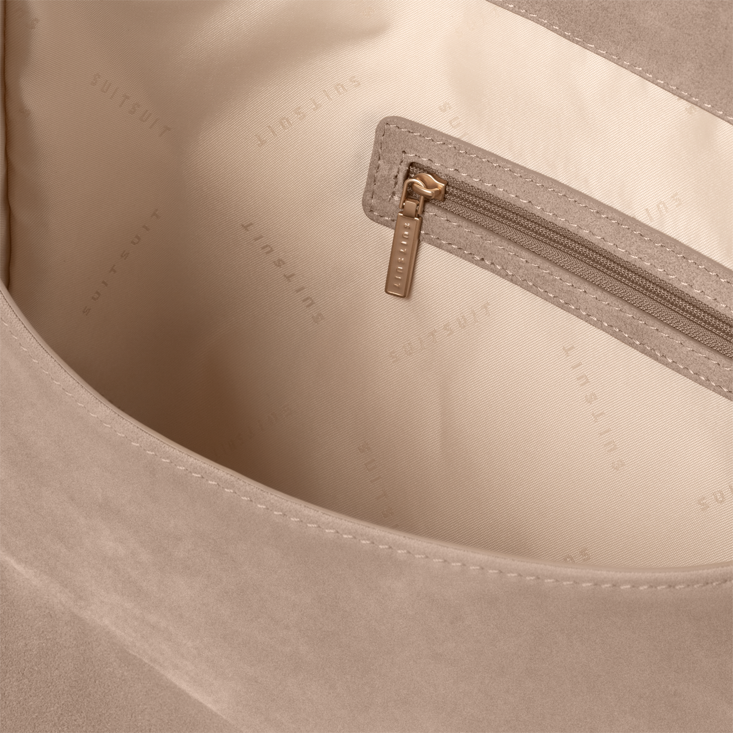 Fab Seventies Special Edition - Sandy Brown - Slouchy Bag (Cuir Suédé)