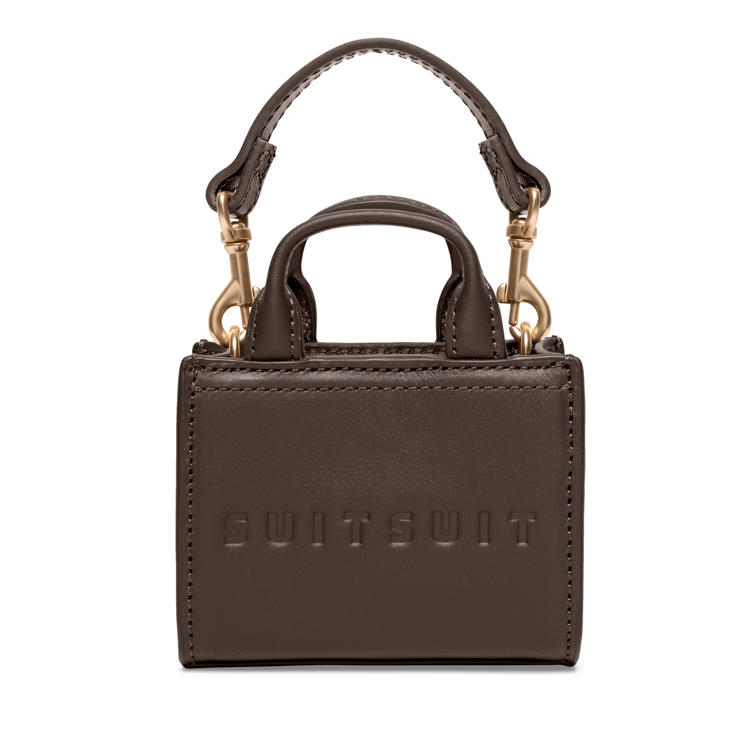 Fab Seventies Special Edition - Chocolate Brown - Micro Cross Body Bag (Cuir Lisse)