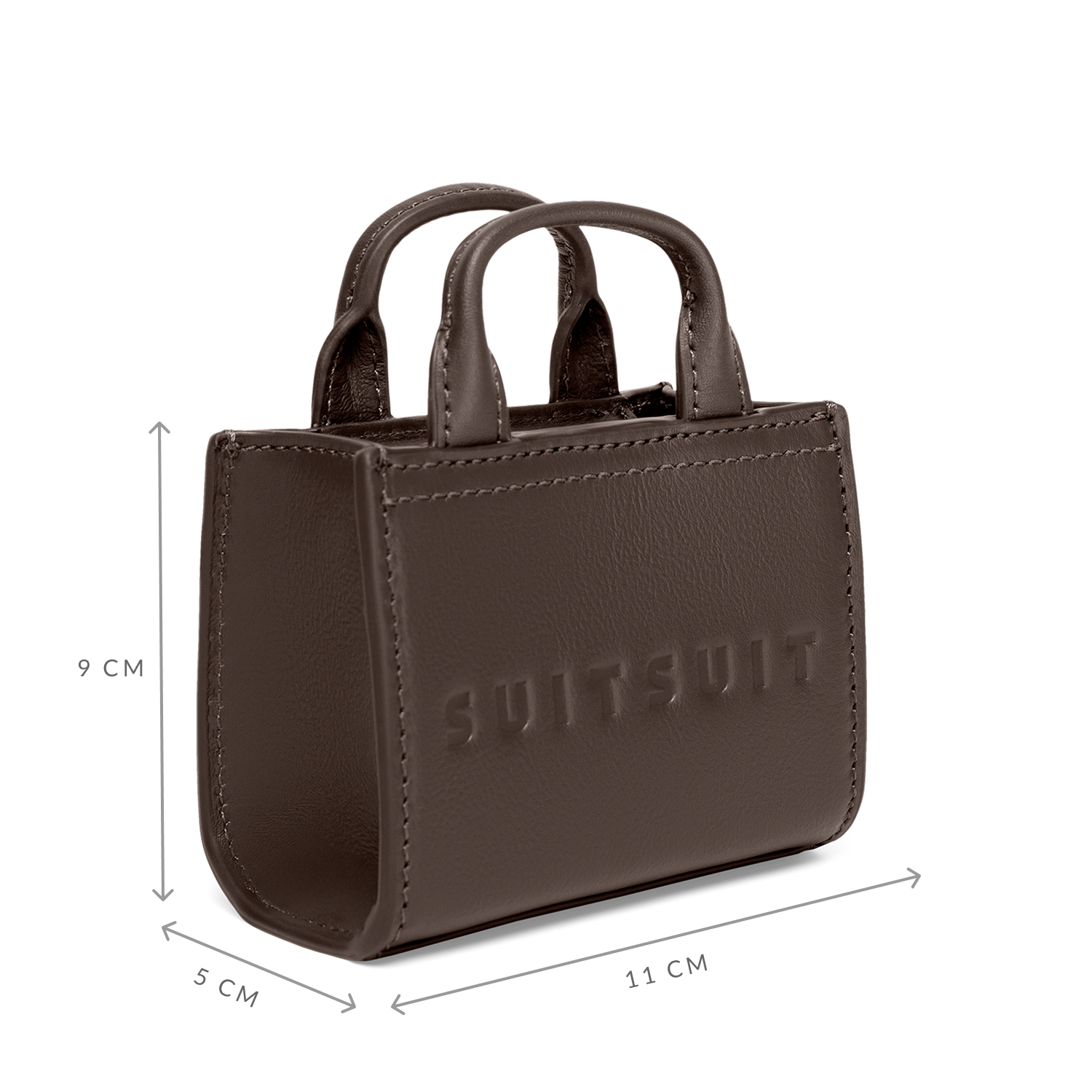 Fab Seventies Special Edition - Chocolate Brown - Micro Cross Body Bag (Cuir Lisse)