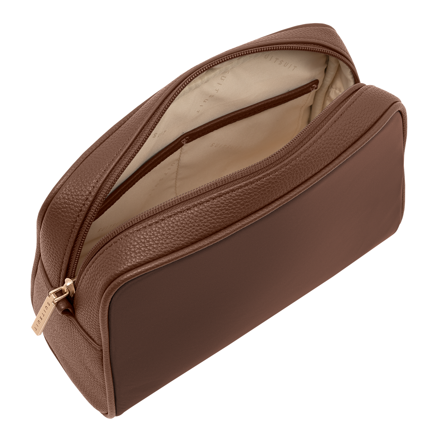 Serenity - Chocolate Brown - Trousse de Toilette XL Et sac de maquillage