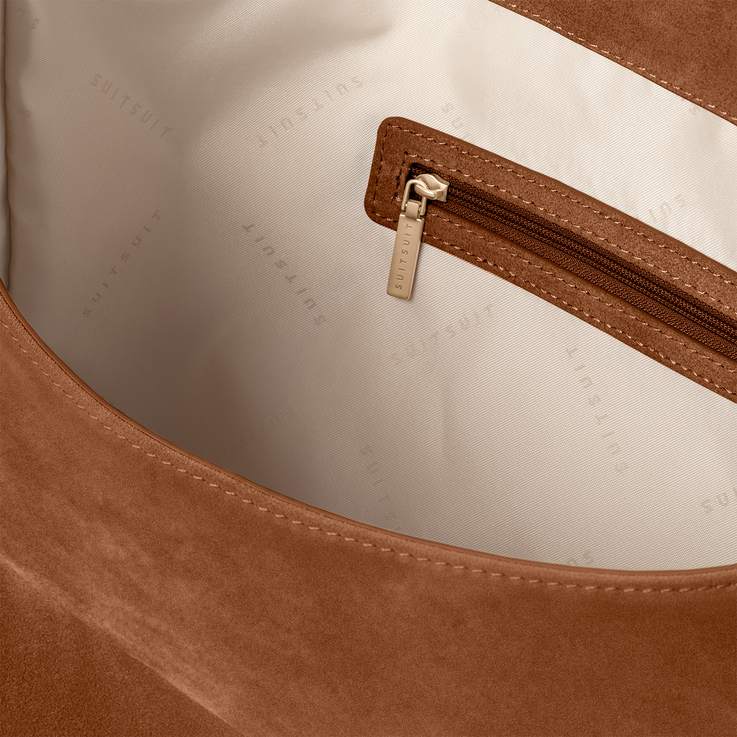 Serenity - Caramel Café - Slouchy Bag (Cuir Lisse)