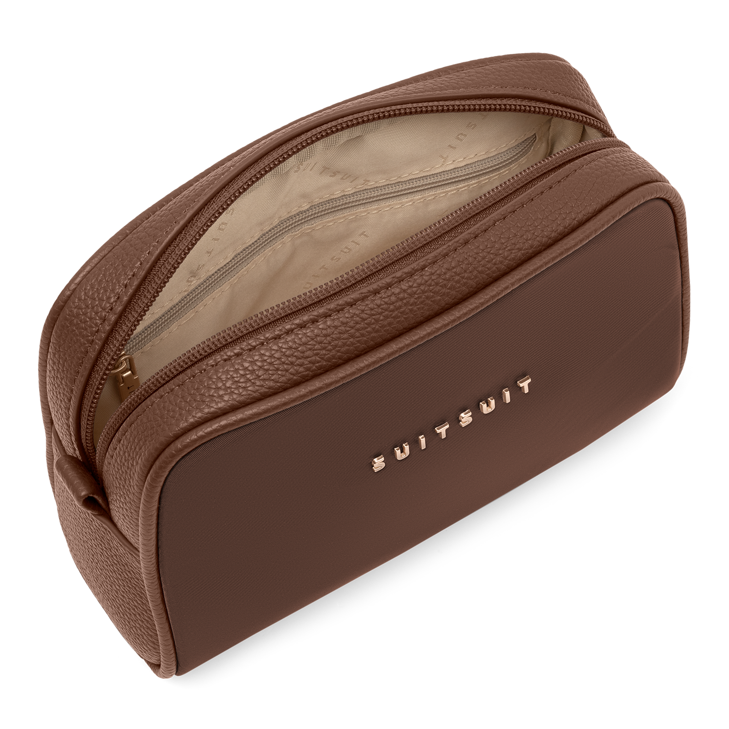 Serenity - Chocolate Brown - Trousse de Toilette XL Et sac de maquillage