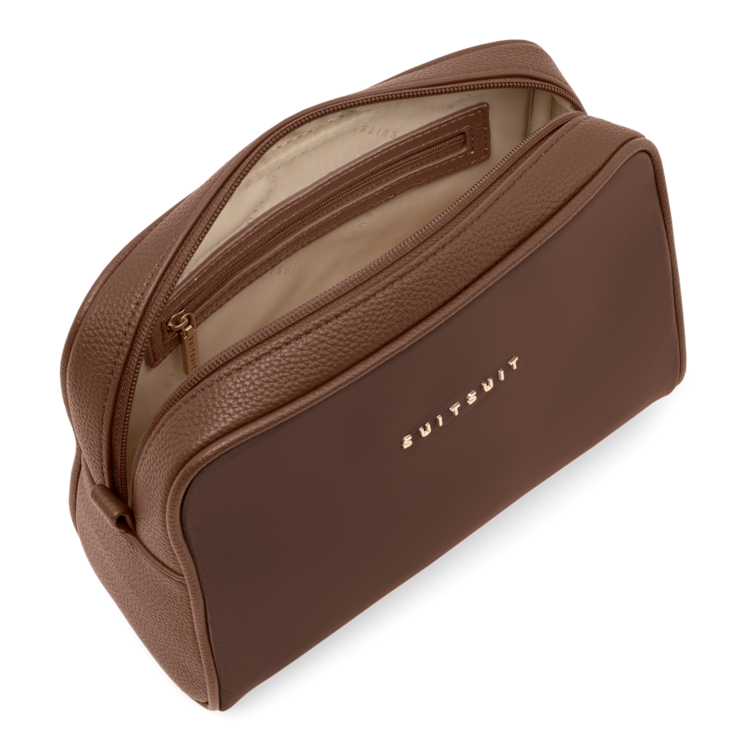 Serenity - Chocolate Brown - Trousse de Toilette XL Et sac de maquillage