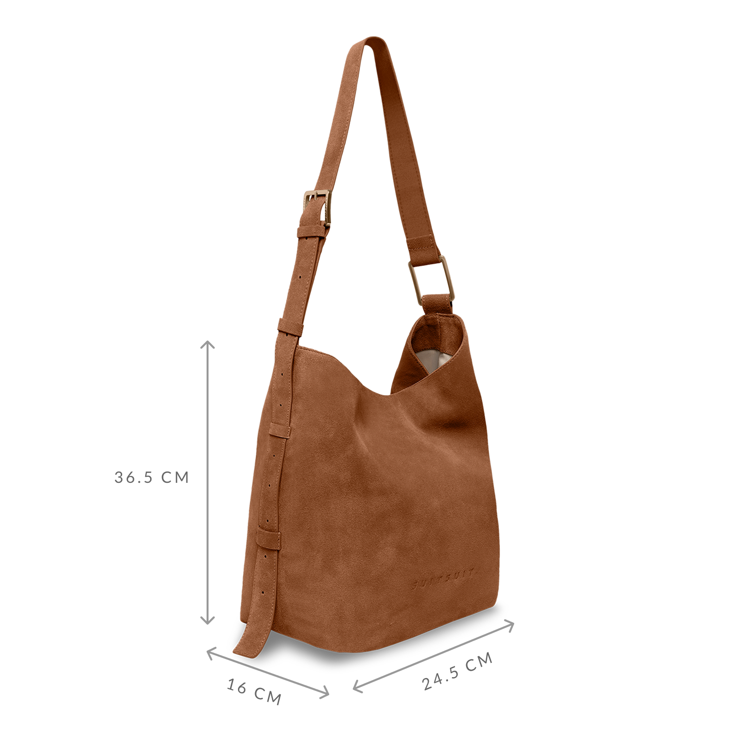 Serenity - Caramel Café - Slouchy Bag (Cuir Lisse)