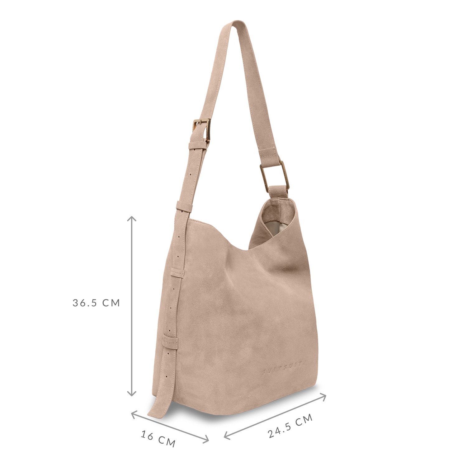 Serenity - Sandy Brown - Slouchy Bag (Cuir Lisse)
