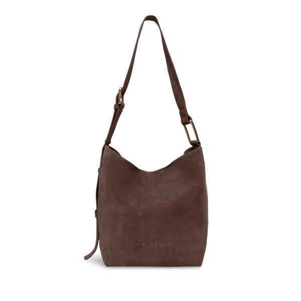 Serenity - Chocolate Brown - Slouchy Bag (Cuir Lisse)