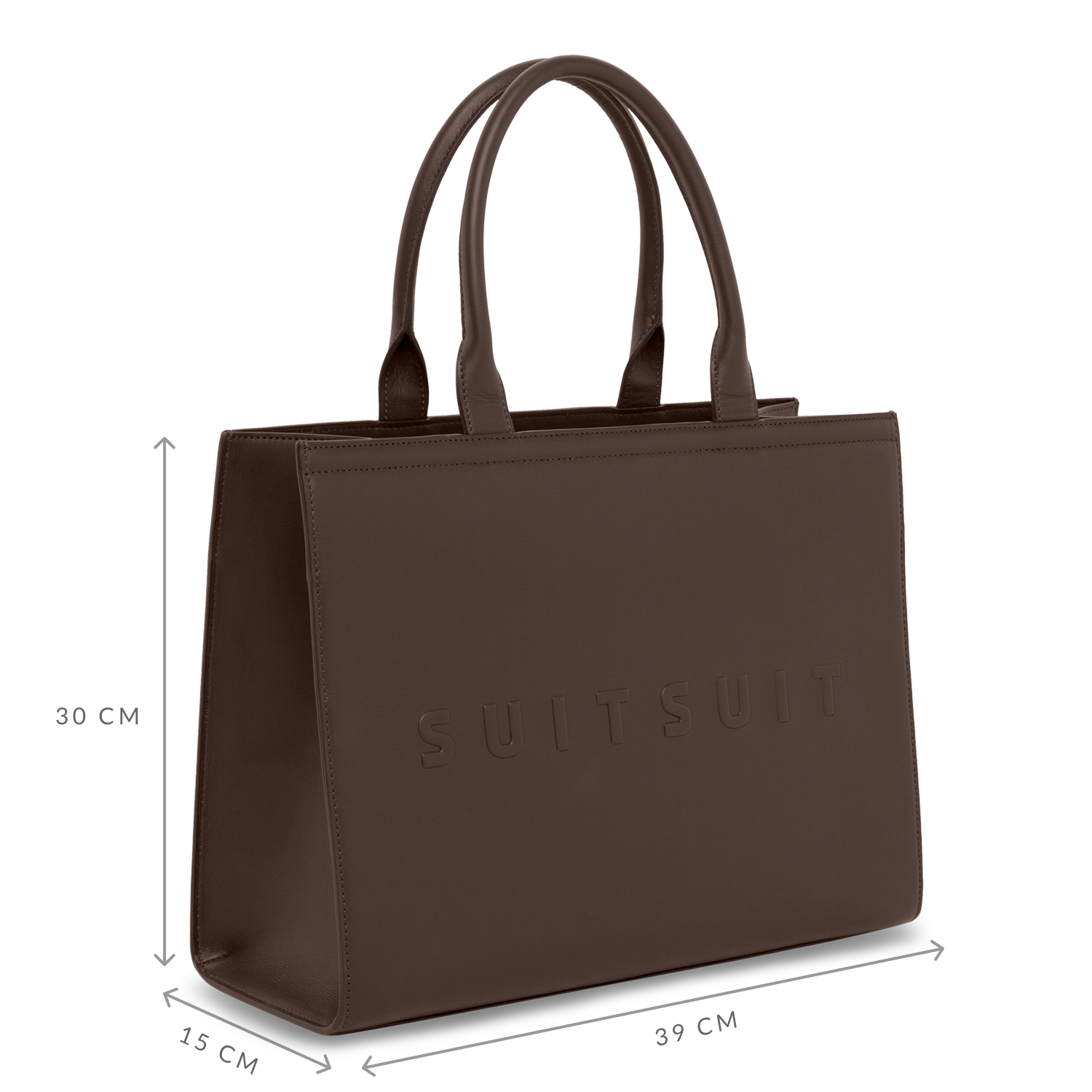 Serenity - Chocolate Brown - Shopper (Cuir Lisse)
