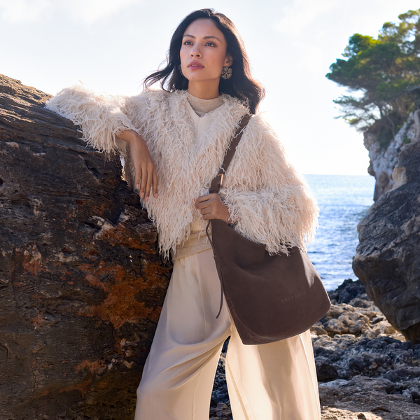 Serenity - Chocolate Brown - Slouchy Bag (Cuir Lisse)
