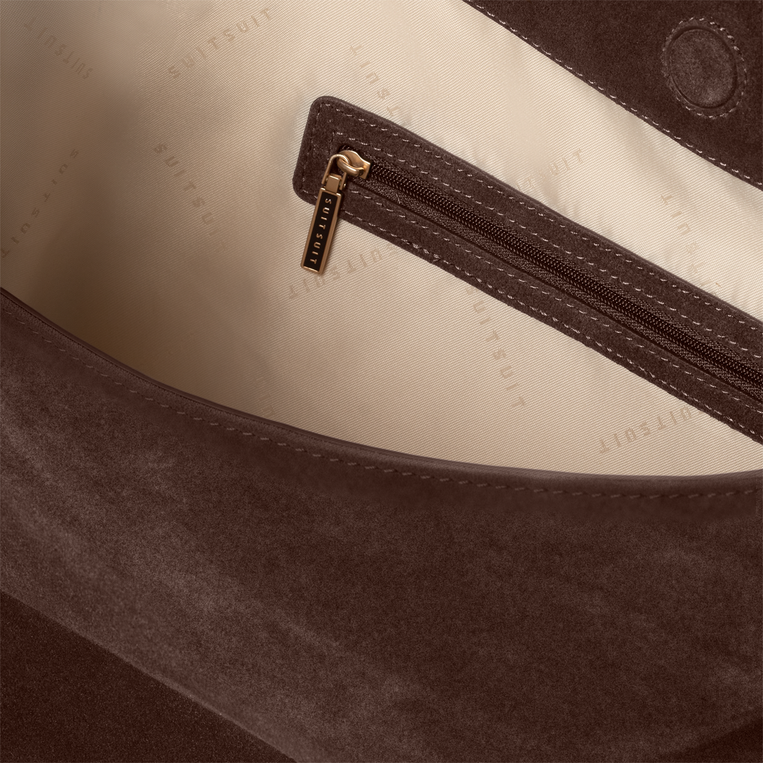 Serenity - Chocolate Brown - Slouchy Bag (Cuir Lisse)