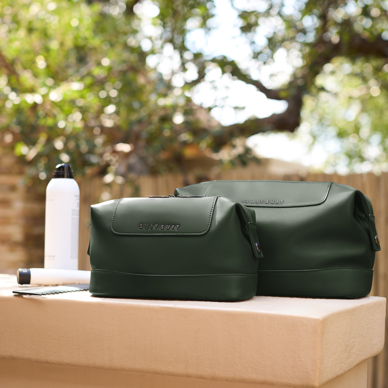 Mystique - Dark Olive - Trousse de Toilette XL Et sac de maquillage