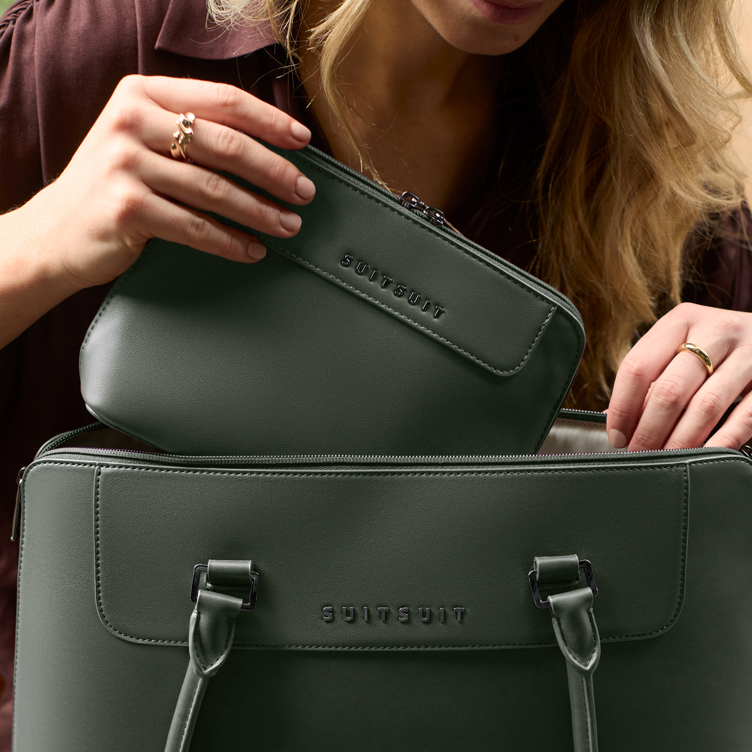 Mystique - Dark Olive - Sac d'accessoires pour ordinateur portable