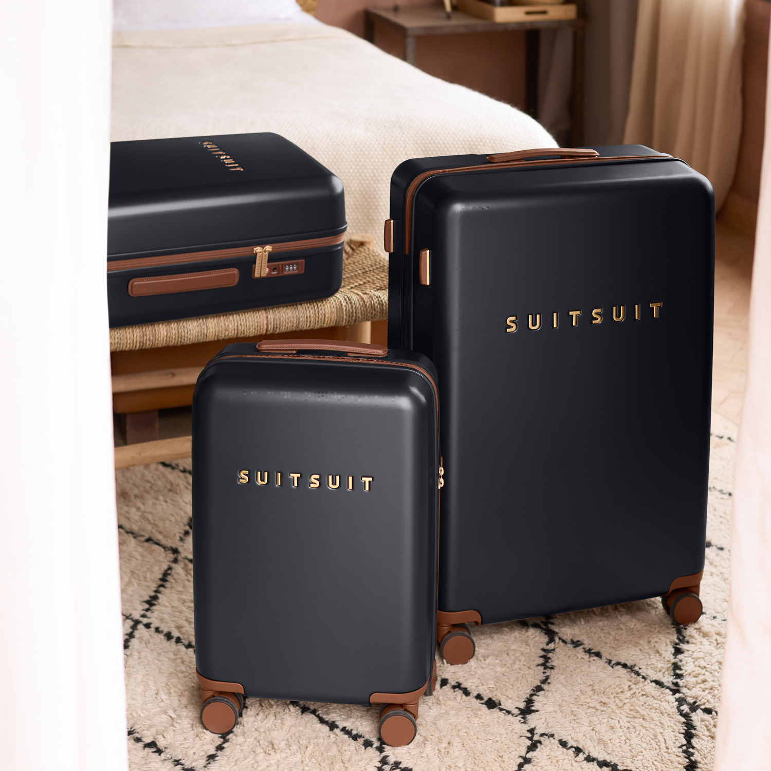 Serenity - Black Olive - Ensemble de Bagages (55/66/76 cm)