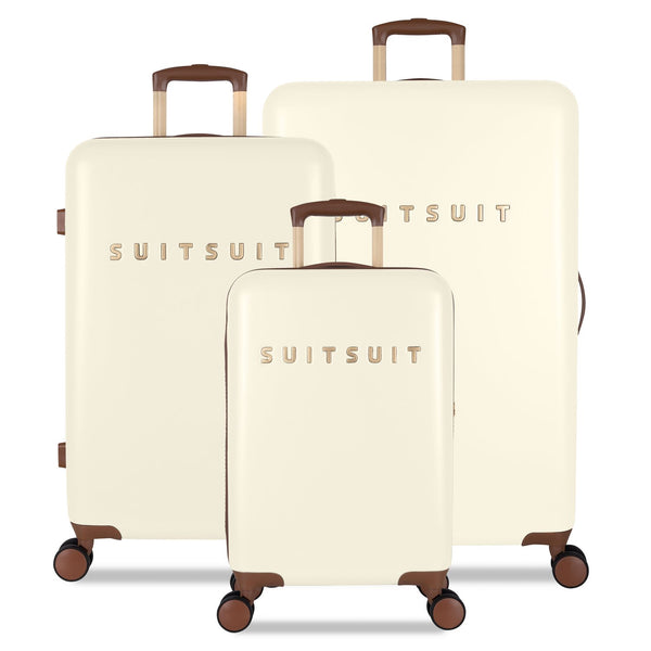 Fab Seventies - Antique White - Ensemble de Bagages (20/24/76 cm)